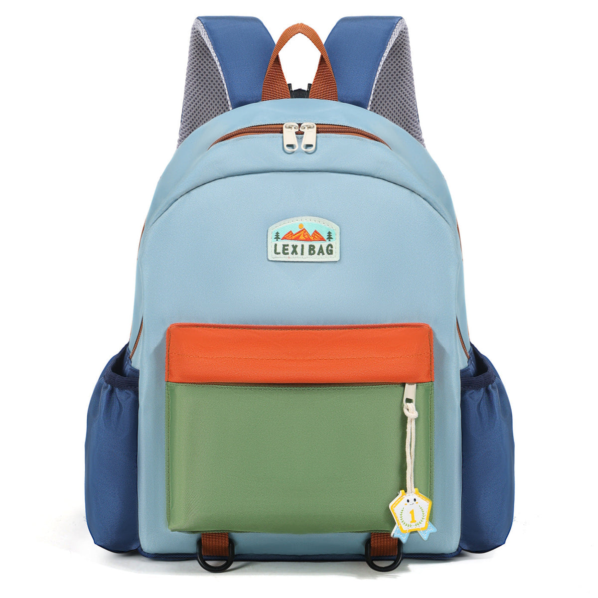 Colourful Multi-Compartment School Backpack with Padded Straps, view 2