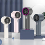 Compact Cordless Hair Dryer with LED Display and Adjustable Speed