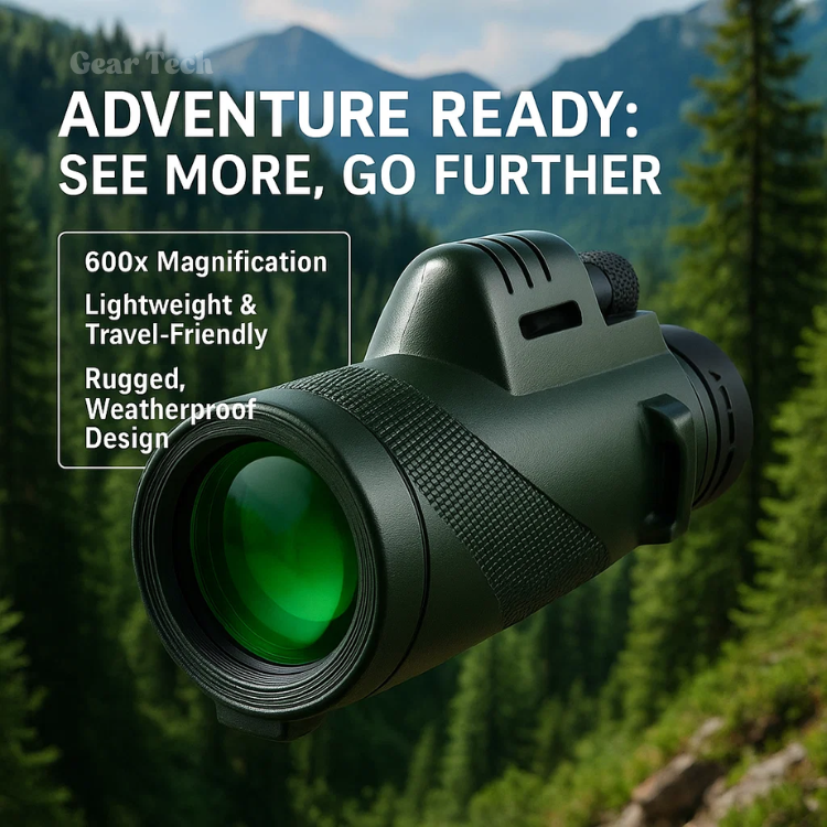 Compact Monocular with Smartphone Attachment for Hiking and Birdwatching, view 11
