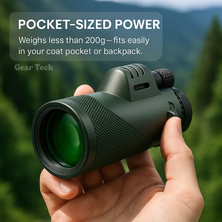 Compact Monocular with Smartphone Attachment for Hiking and Birdwatching, view 4