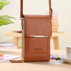 Compact PU Leather Crossbody Bag with Phone Compartment, 19*5*11 CM, view 12