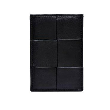 Compact Woven Leather Card Holder with Multiple Card Slots, view 5