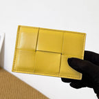 Compact Woven Leather Card Holder with Multiple Card Slots, view 6