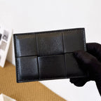 Compact Woven Leather Card Holder with Multiple Card Slots, view 7