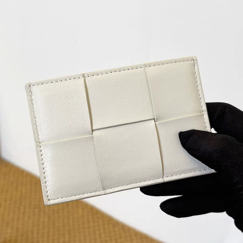Compact Woven Leather Card Holder with Multiple Card Slots, view 8