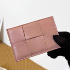 Compact Woven Leather Card Holder with Multiple Card Slots, view 9