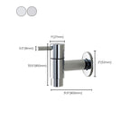 Copper Wall-Mounted Bathroom Tap, Single Hole, Low Arc Lever Handle, view 11