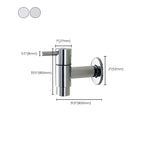 Copper Wall-Mounted Bathroom Tap, Single Hole, Low Arc Lever Handle, view 16