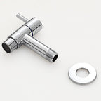 Copper Wall-Mounted Bathroom Tap, Single Hole, Low Arc Lever Handle, view 18