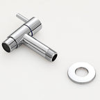 Copper Wall-Mounted Bathroom Tap, Single Hole, Low Arc Lever Handle, view 20