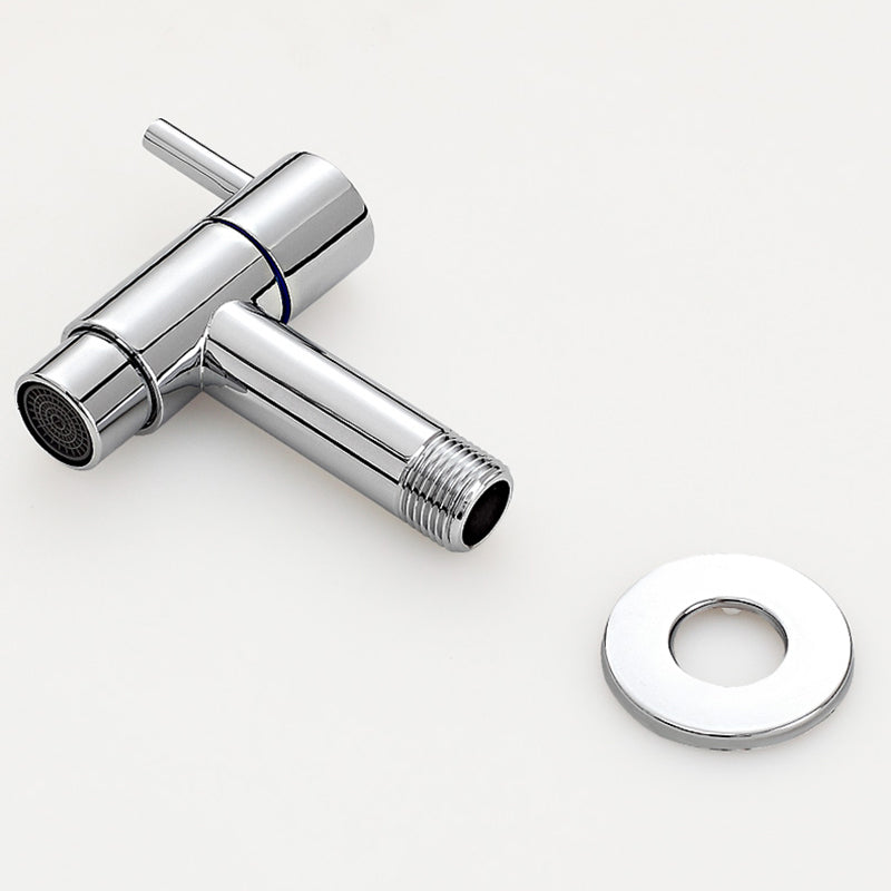 Copper Wall-Mounted Bathroom Tap, Single Hole, Low Arc Lever Handle, view 20