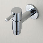 Copper Wall-Mounted Bathroom Tap, Single Hole, Low Arc Lever Handle, view 23