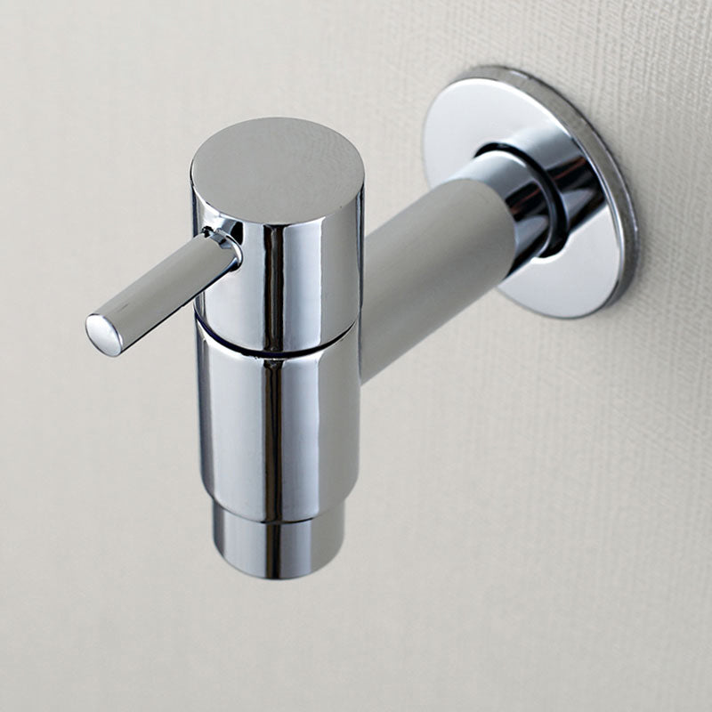 Copper Wall-Mounted Bathroom Tap, Single Hole, Low Arc Lever Handle, view 23