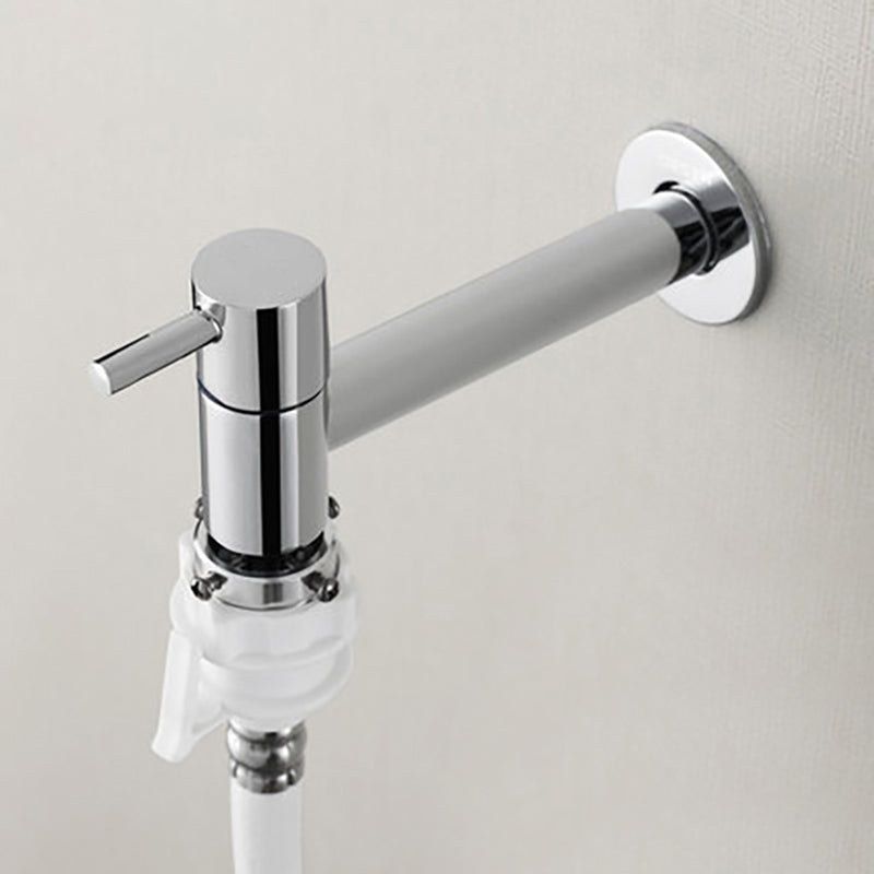 Copper Wall-Mounted Bathroom Tap, Single Hole, Low Arc Lever Handle, view 28