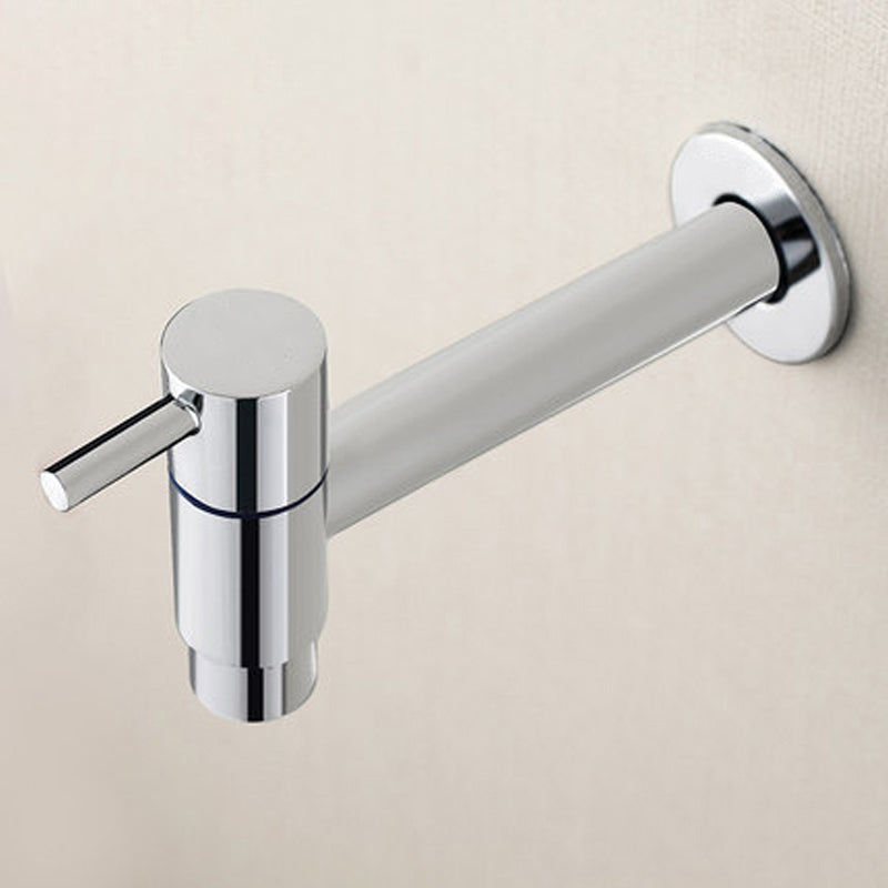 Copper Wall-Mounted Bathroom Tap, Single Hole, Low Arc Lever Handle, view 29