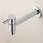 Copper Wall-Mounted Bathroom Tap, Single Hole, Low Arc Lever Handle, view 29