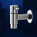 Copper Wall-Mounted Bathroom Tap, Single Hole, Low Arc Lever Handle, view 4