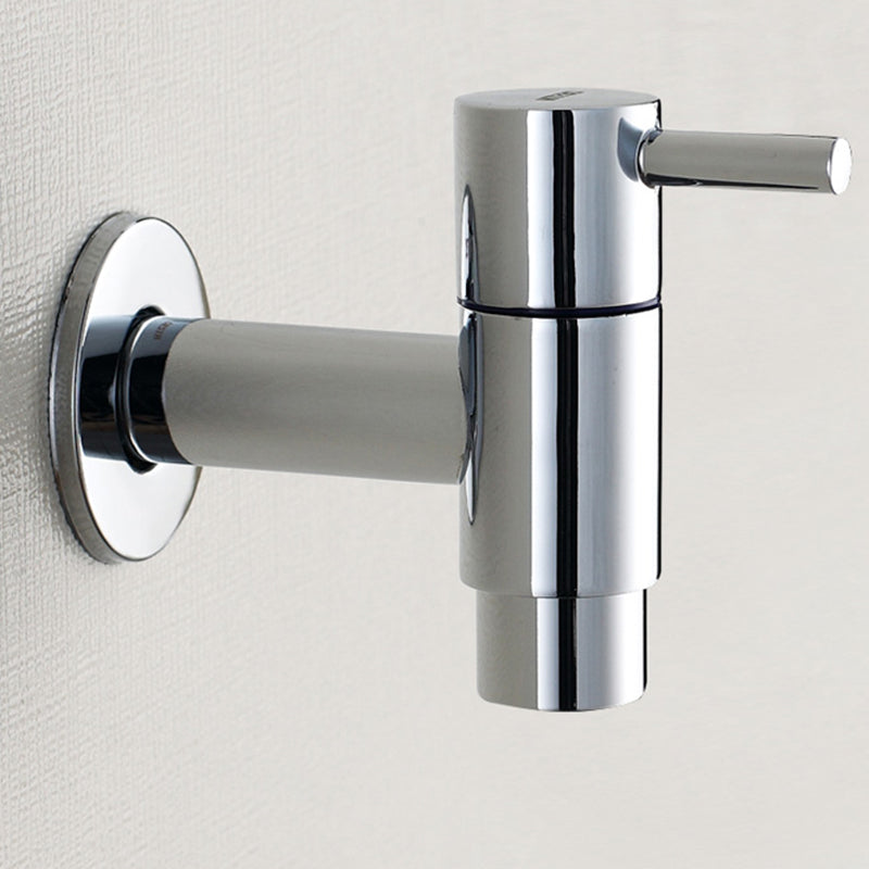 Copper Wall-Mounted Bathroom Tap, Single Hole, Low Arc Lever Handle, view 6