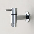 Copper Wall-Mounted Bathroom Tap, Single Hole, Low Arc Lever Handle