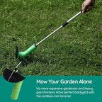 Cordless Battery-Powered Mini Weed Trimmer with Extension Pole, view 4