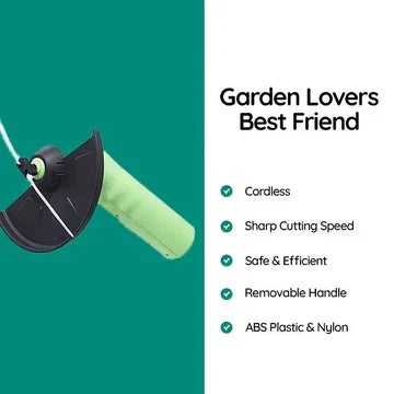 Cordless Battery-Powered Mini Weed Trimmer with Extension Pole, view 5