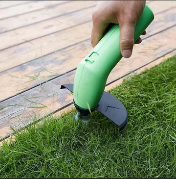 Cordless Battery-Powered Mini Weed Trimmer with Extension Pole