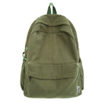 Corduroy Textured School Backpack with Adjustable Padded Straps, view 4