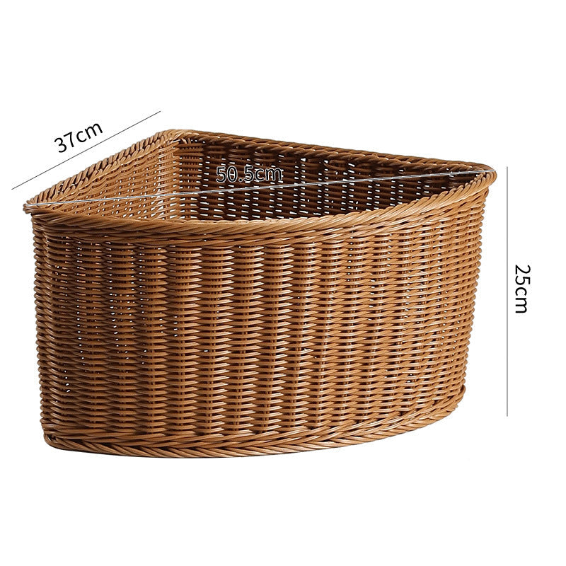Corner Woven Storage Basket | High & Bury