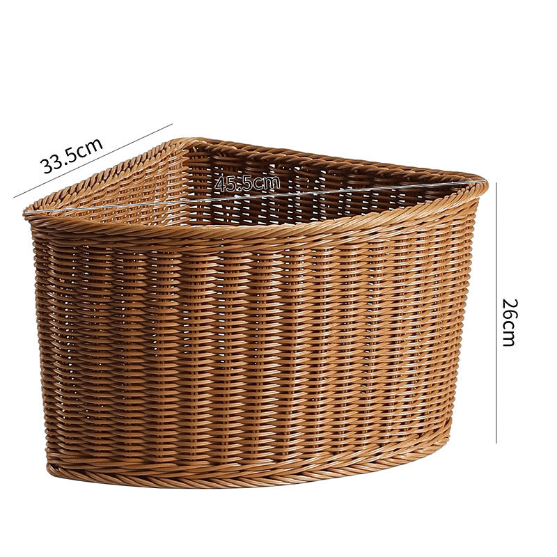 Corner Woven Storage Basket | High & Bury