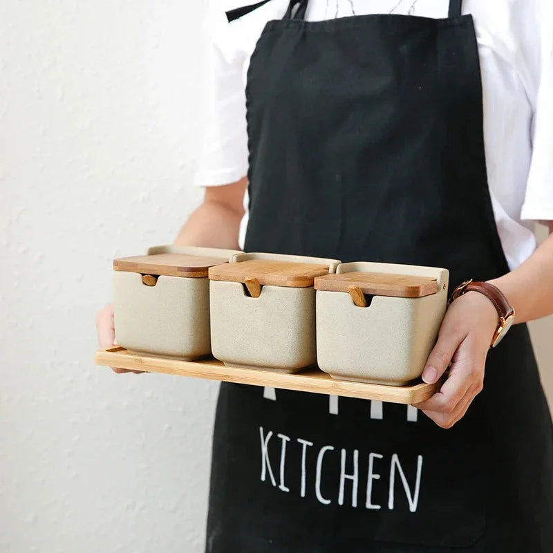 Corvynta Ceramic Seasoning Jar Set