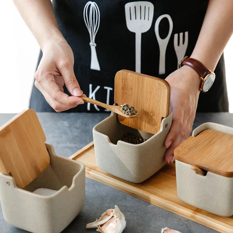 Corvynta Ceramic Seasoning Jar Set