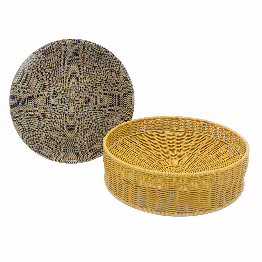 Cozy Cat Basket made of Woven Material | High & Bury