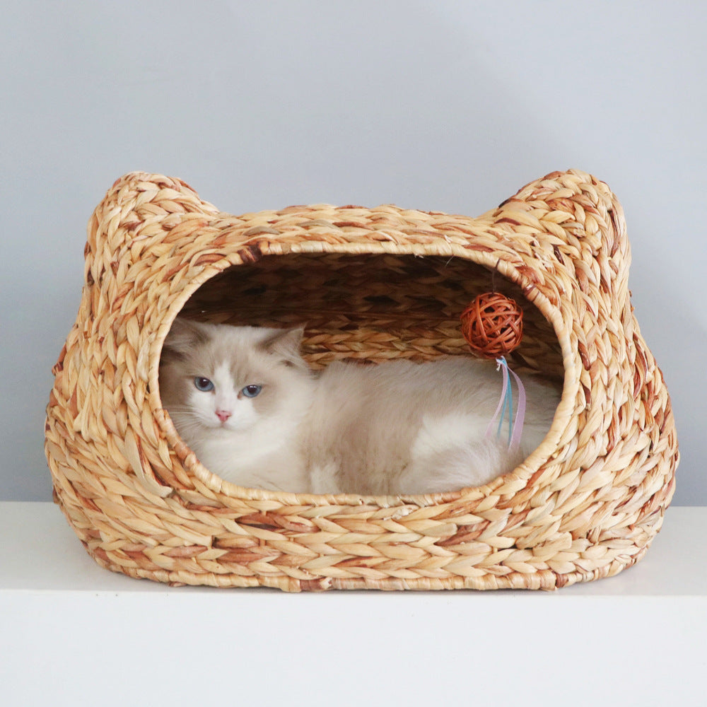 Cozy Cat Basket with Ear Design | High & Bury