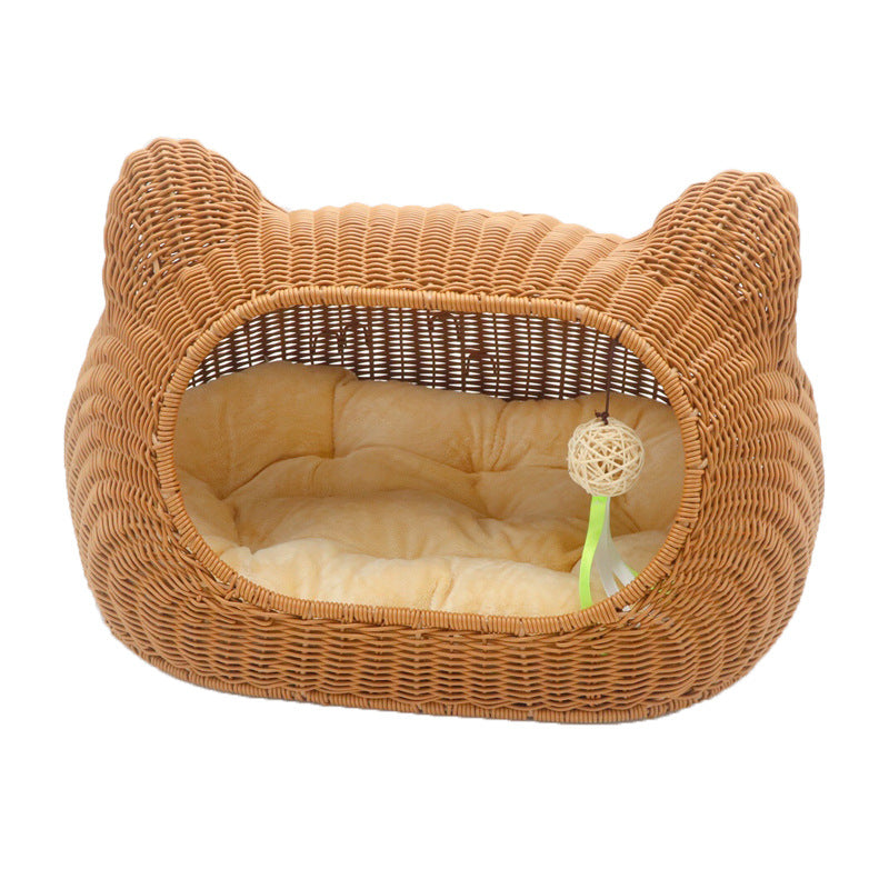 Cozy Cat Basket with Ear Design | High & Bury