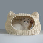 Cozy Cat Basket with Ear Design | High & Bury