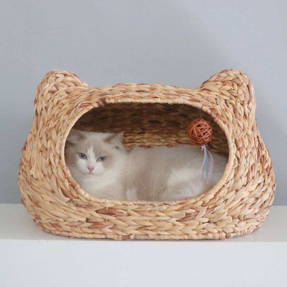 Cozy Cat Basket with Ear Design | High & Bury