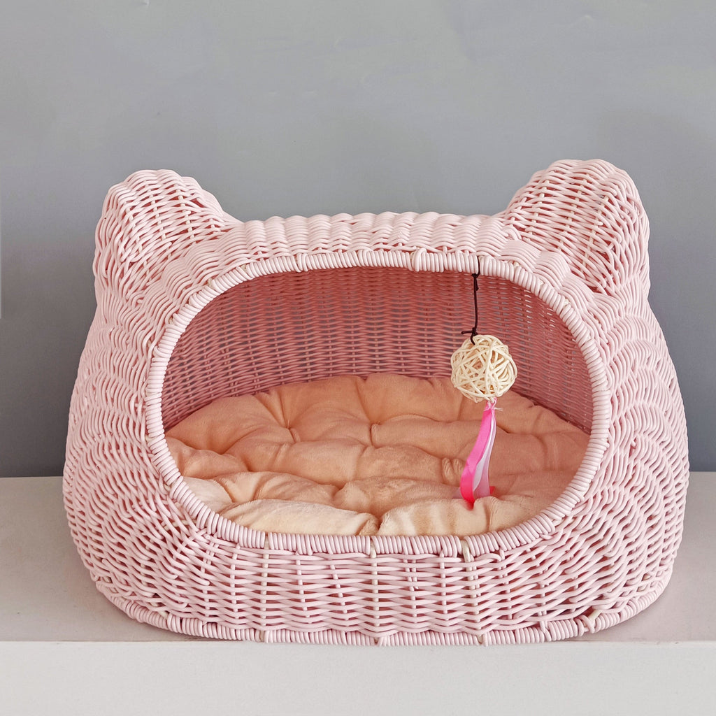 Cozy Cat Basket with Ear Design | High & Bury