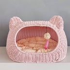 Cozy Cat Basket with Ear Design | High & Bury