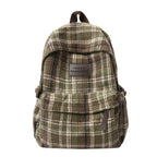 Cozy Plaid Pattern School Backpack with Padded Shoulder Straps, view 4