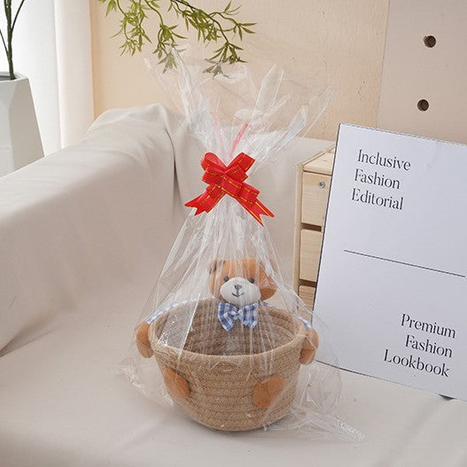 Cozy Storage Basket with Bear Motif | High & Bury