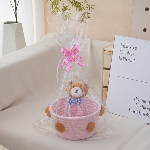 Cozy Storage Basket with Bear Motif | High & Bury