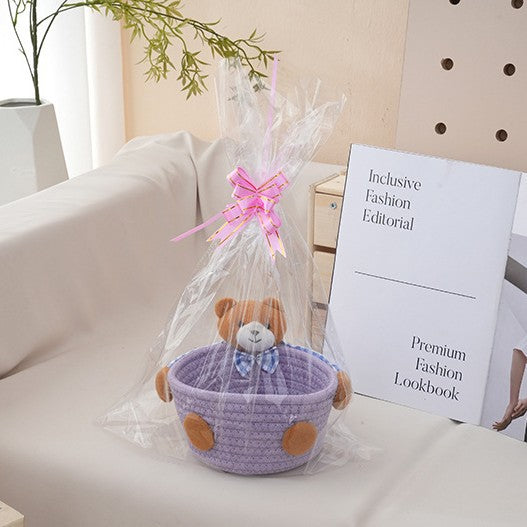 Cozy Storage Basket with Bear Motif | High & Bury