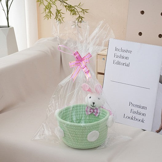 Cozy Storage Basket with Bear Motif | High & Bury