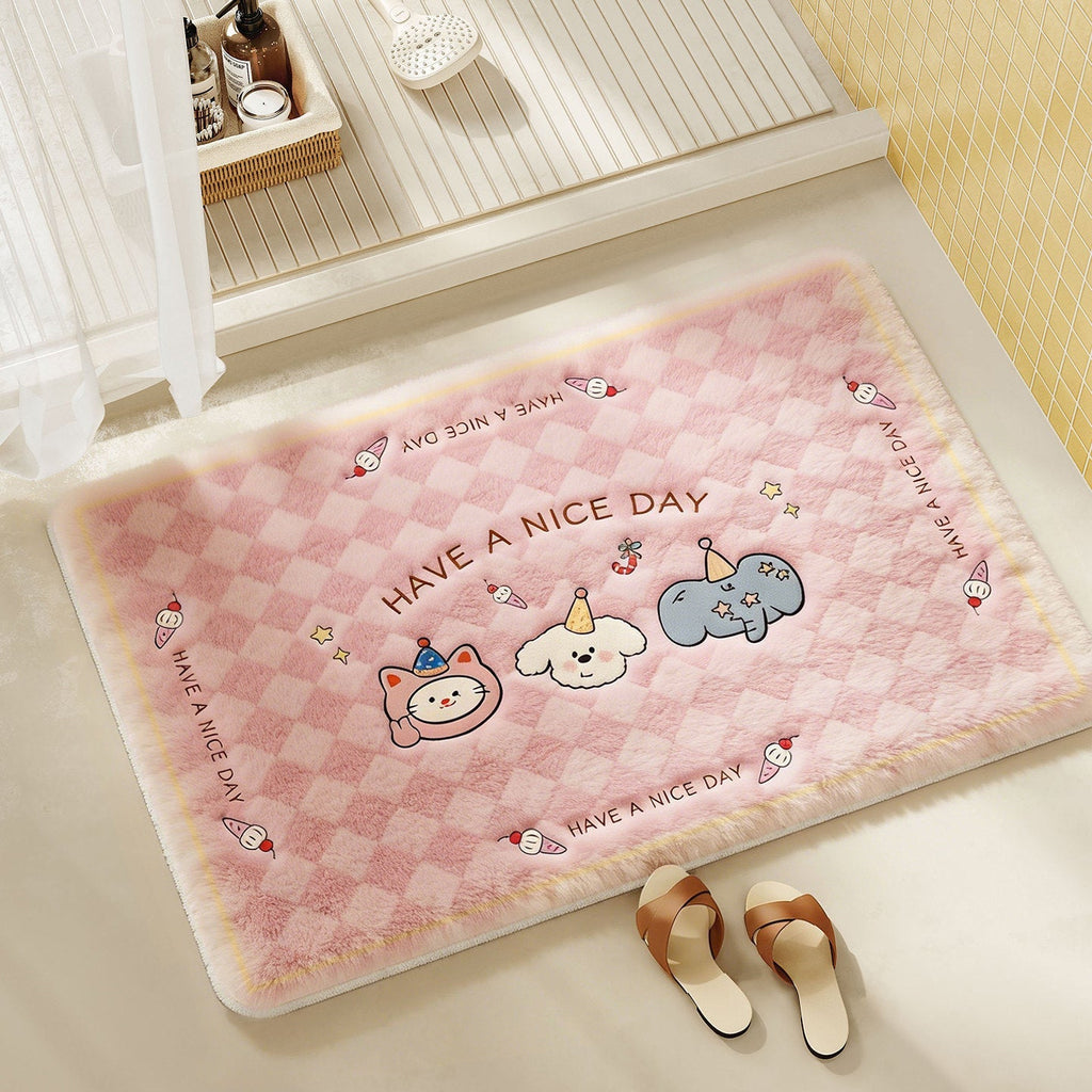Cozy Woven Bathroom Rug | High & Bury