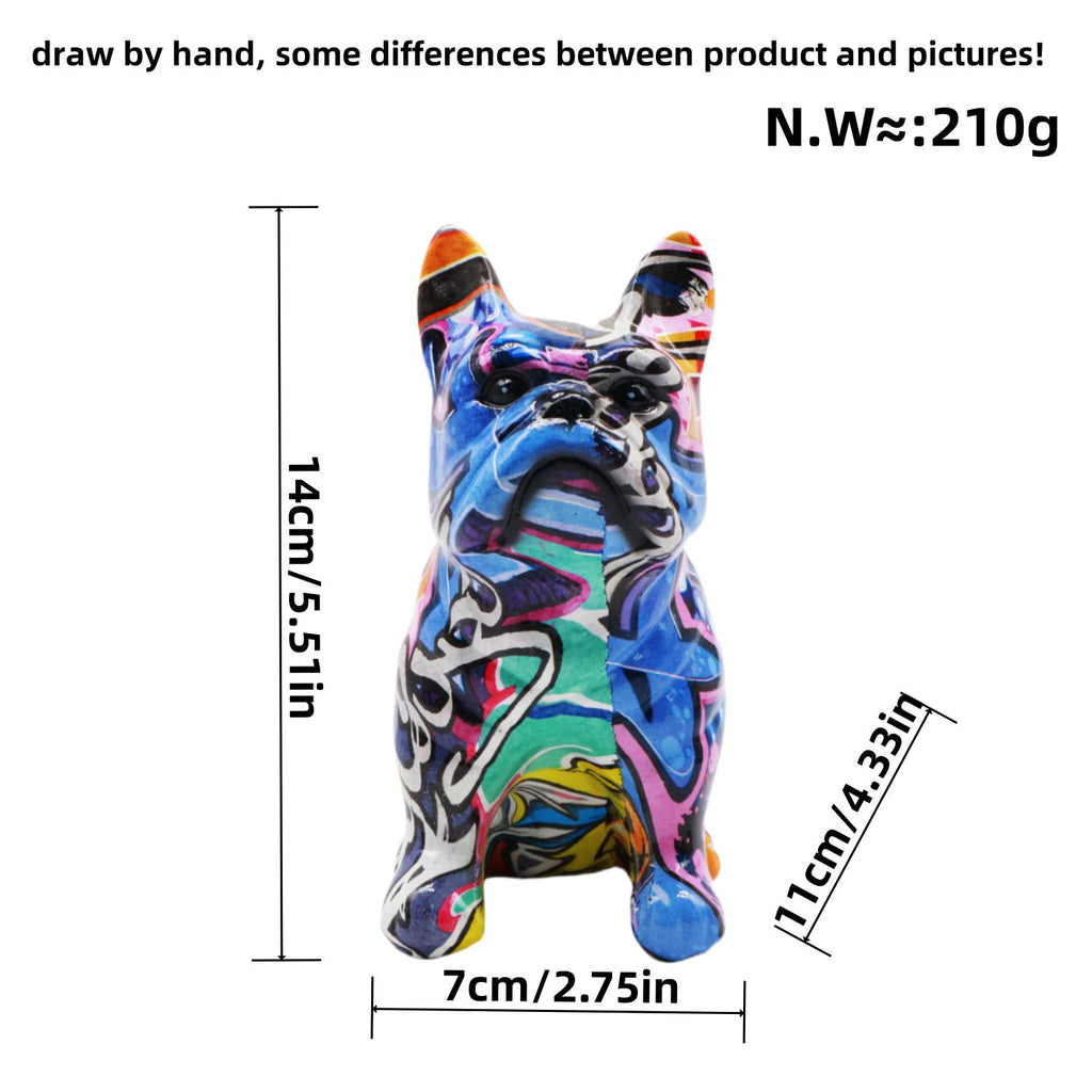 Creative Bulldog Figure made of Hand-Painted Resin | High & Bury