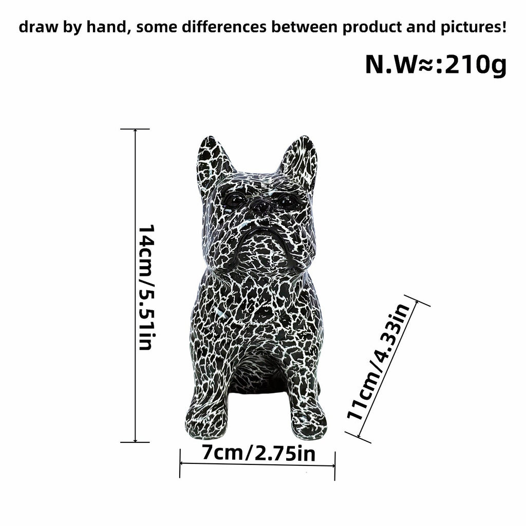 Creative Bulldog Figure made of Hand-Painted Resin | High & Bury