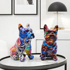Creative Bulldog Figure made of Hand-Painted Resin | High & Bury