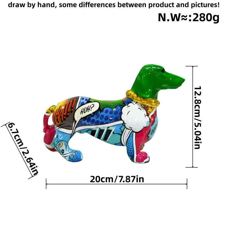 Creative Decorative Figure of a Dachshund | High & Bury