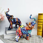 Creative Elephant Figurine with Colorful Design | High & Bury