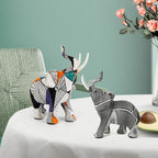 Creative Elephant Figurine with Colorful Design | High & Bury